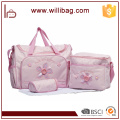 3 PCS New Pretty Multifunction Travel Baby Diaper Mummy Bag Set